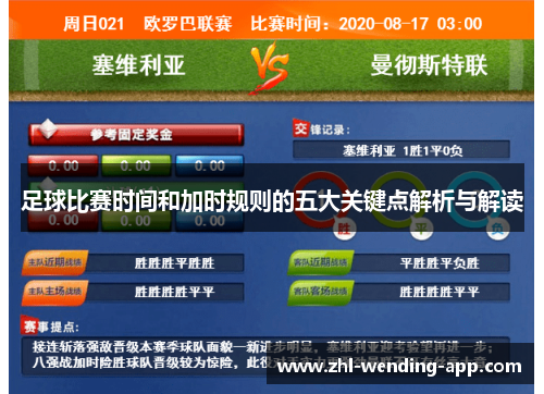 足球比赛时间和加时规则的五大关键点解析与解读 足球比赛时间和加时规则的五大关键点解析与解读